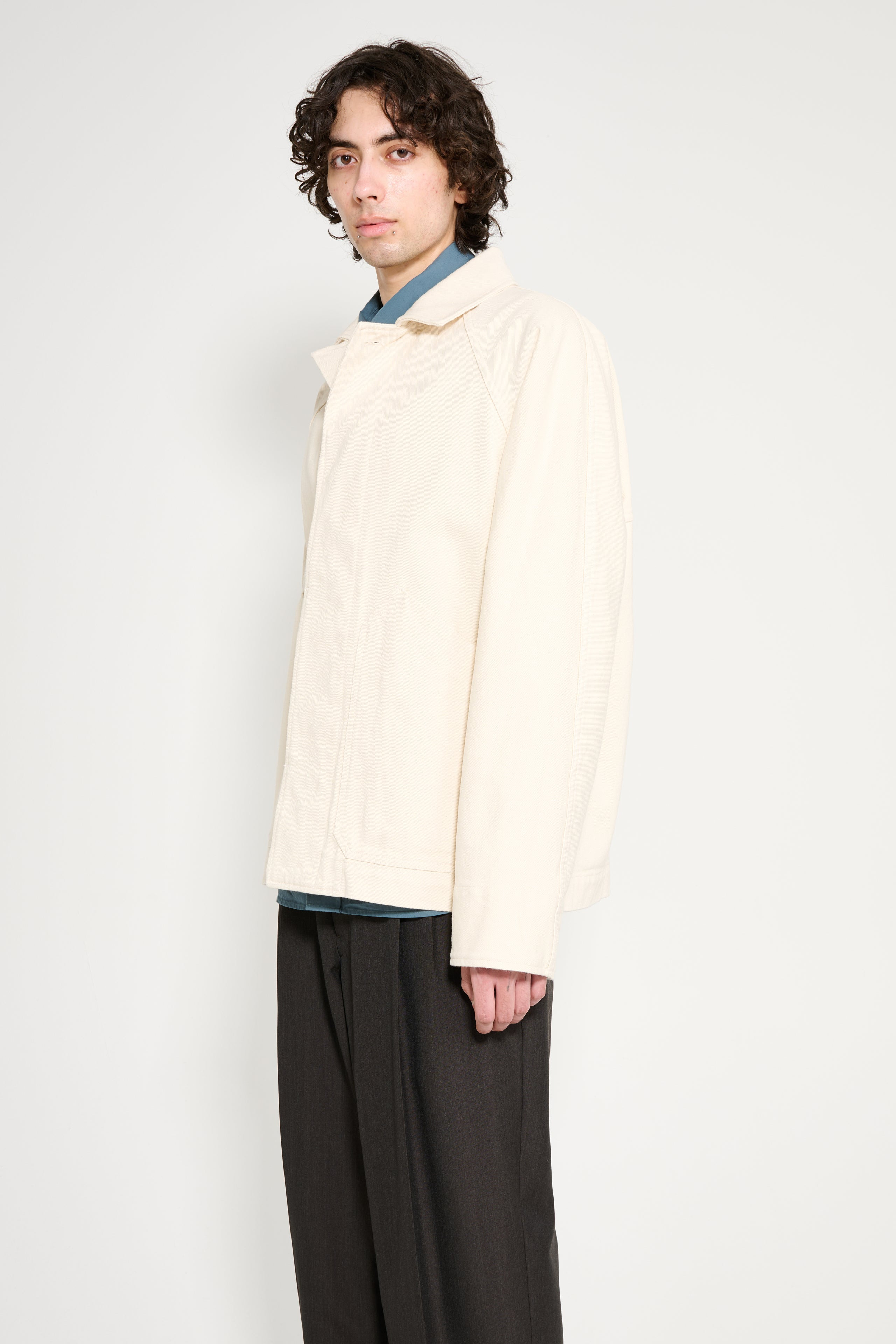 MARGARET HOWELL MHL RAGLAN JACKET NATURAL COTTON DENIM - 2