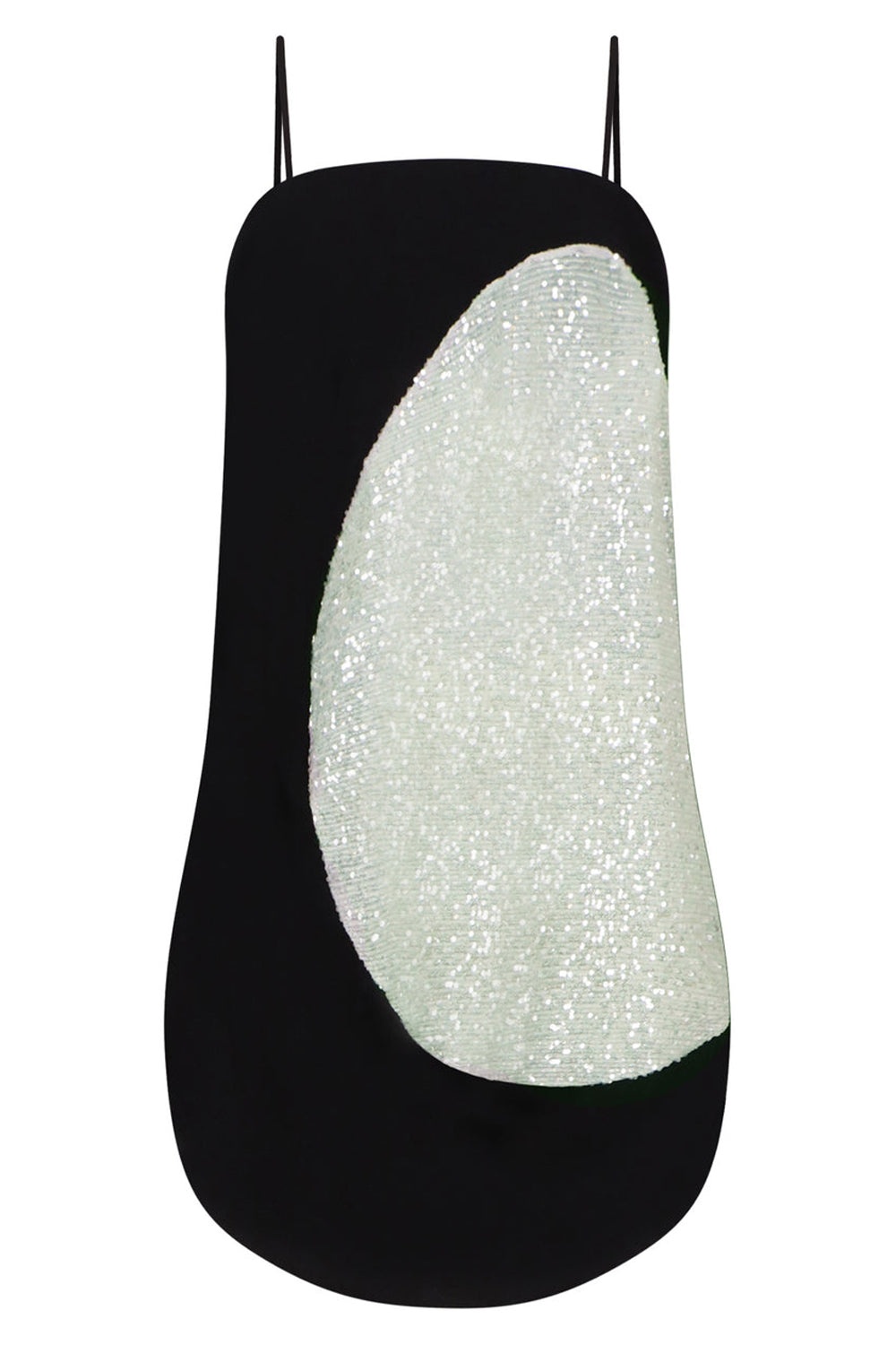 SEQUIN PINAFORE DRESS | BLACK - 1