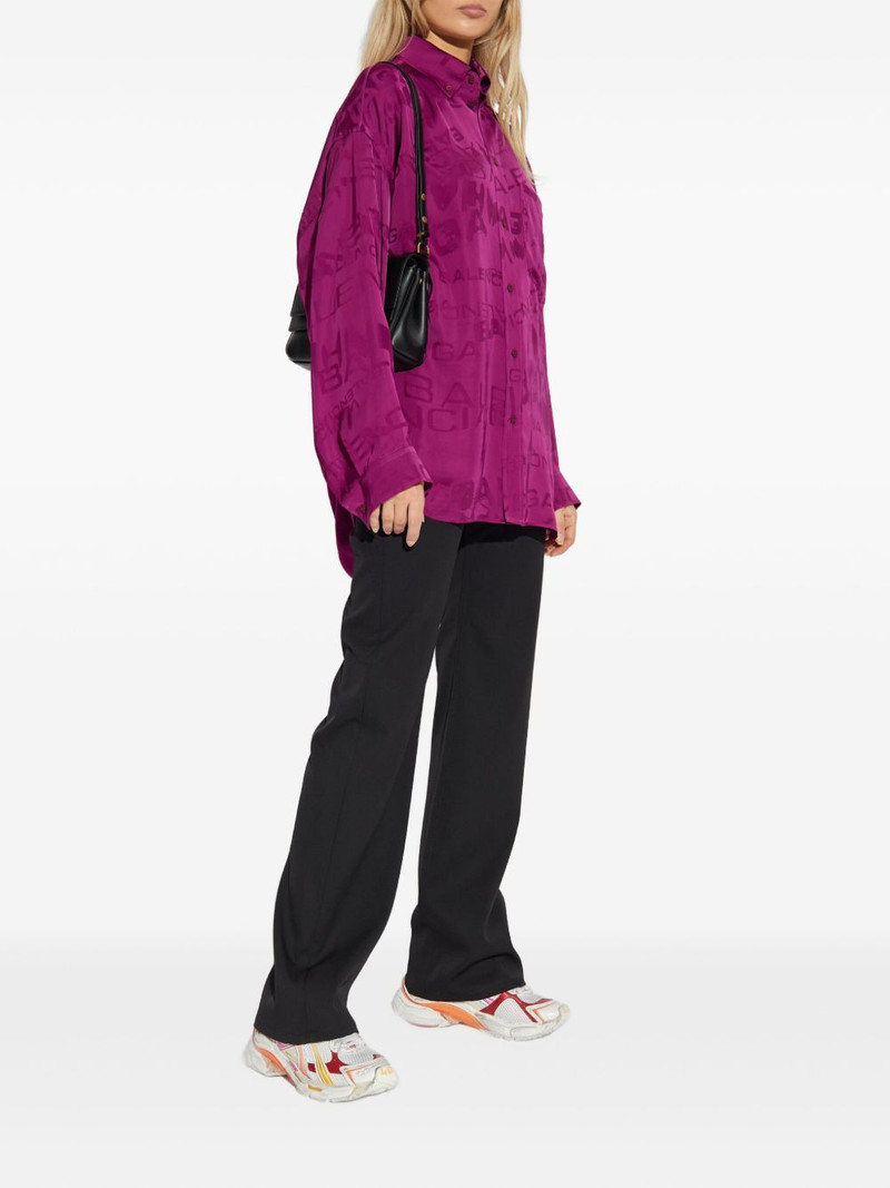 BALENCIAGA logo-pattern shirt outlook