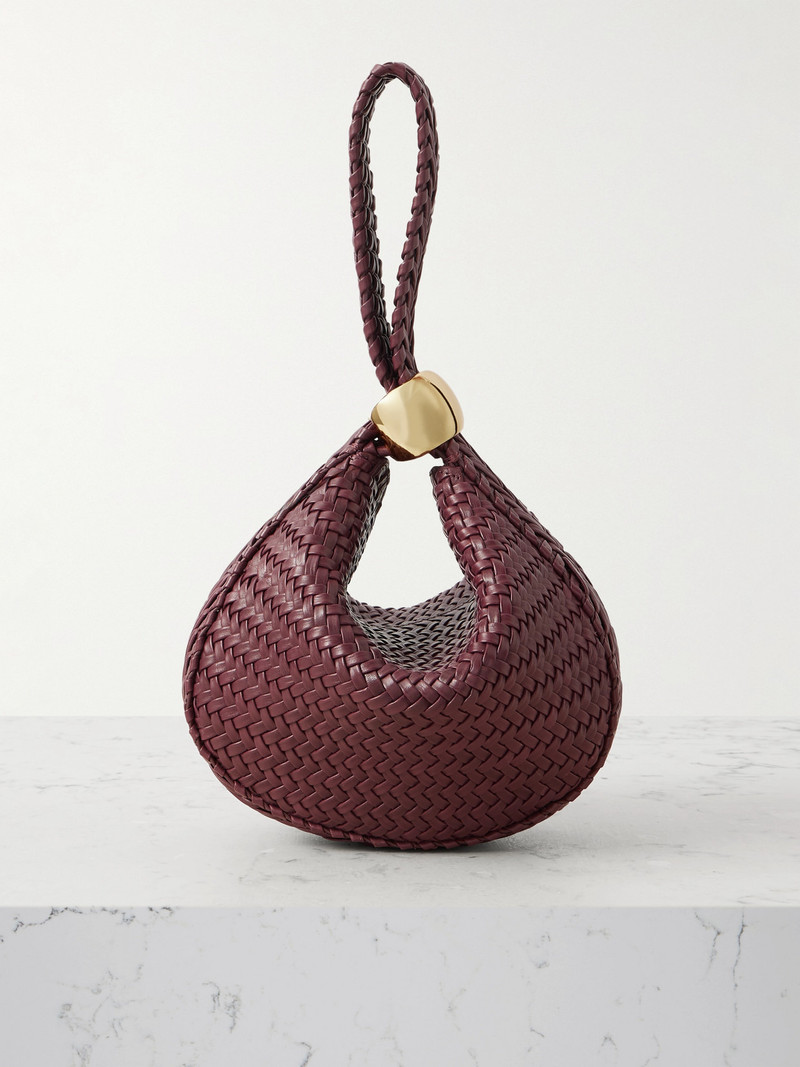 The Zambia Embellished Woven Leather Tote 1