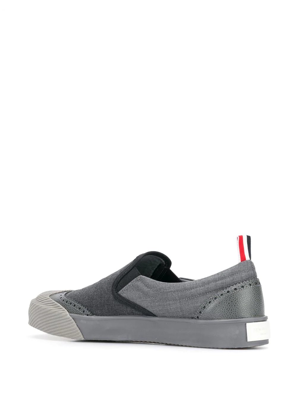 Super 120s Brogued Slip-on Trainer - 3