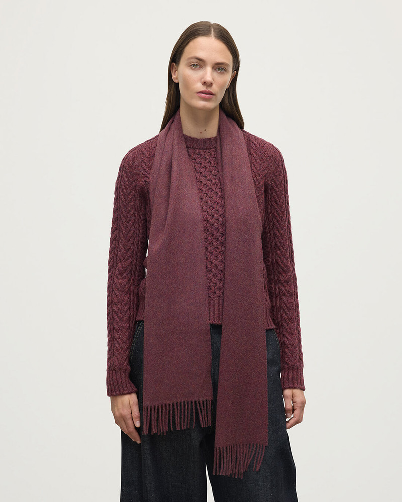 Johnstons of Elgin Purple Cashmere Scarf outlook