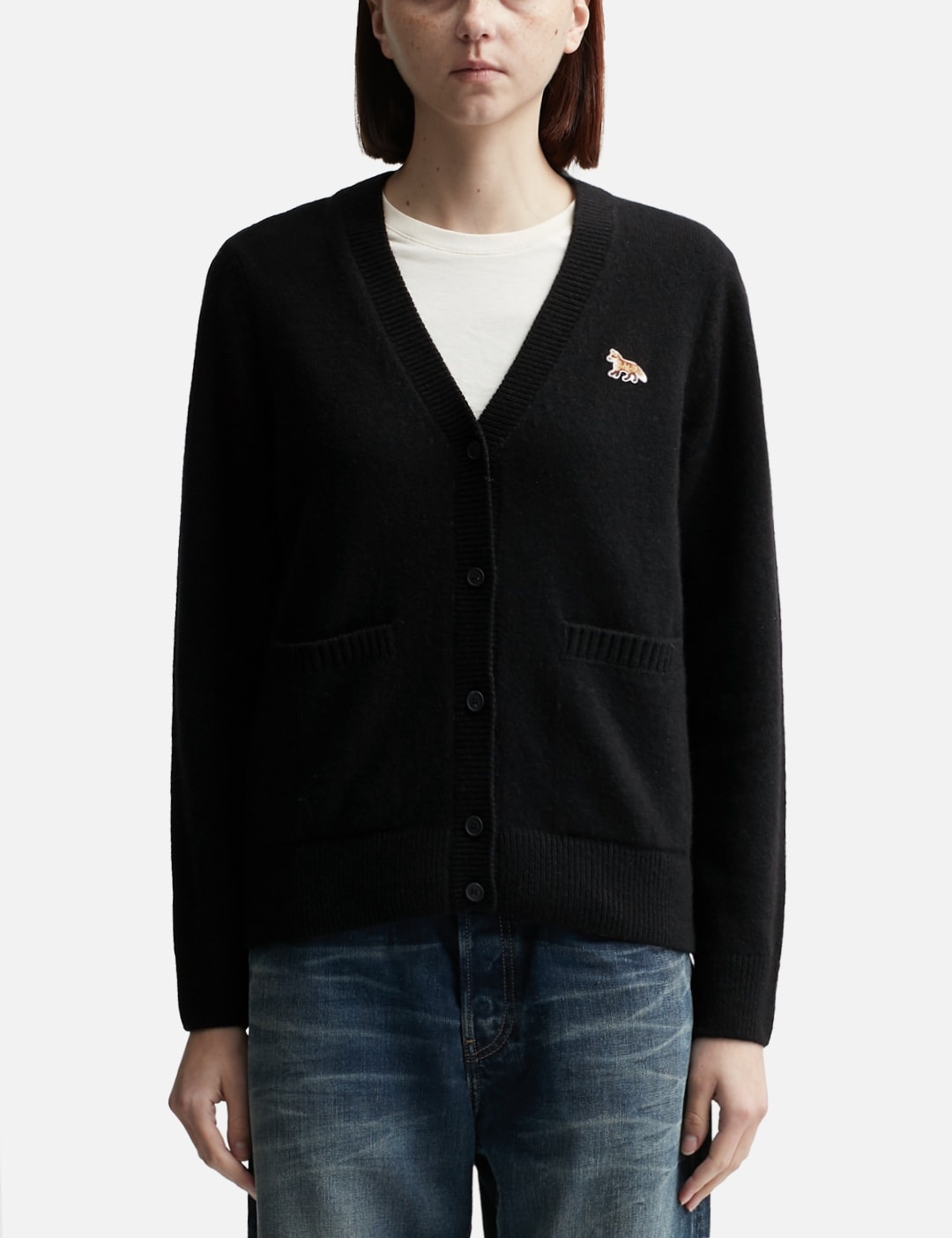 BABY FOX PATCH BOXY CARDIGAN