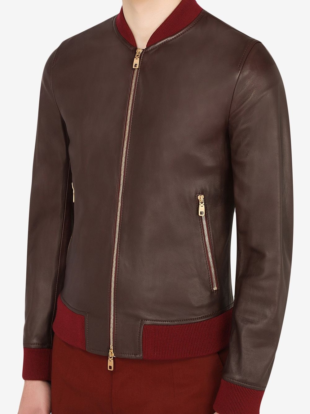 leather bomber jacket - 5