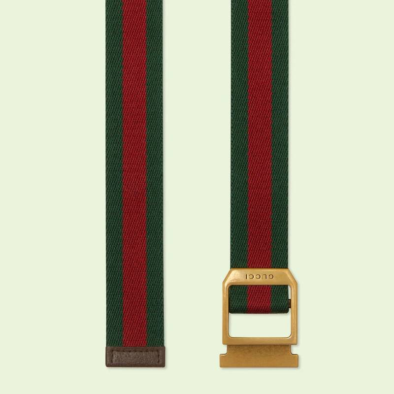 GUCCI Web belt with rectangular buckle outlook