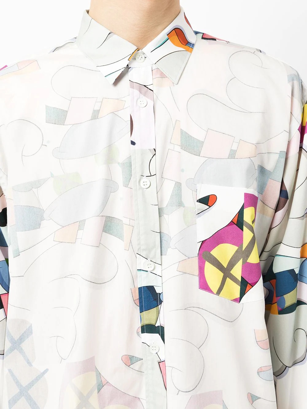 geometric-print cotton shirt - 5