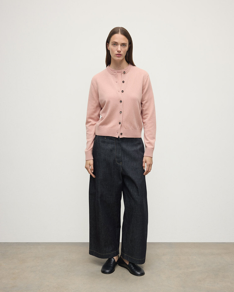 Johnstons of Elgin Classic Cashmere Pink Cardigan outlook