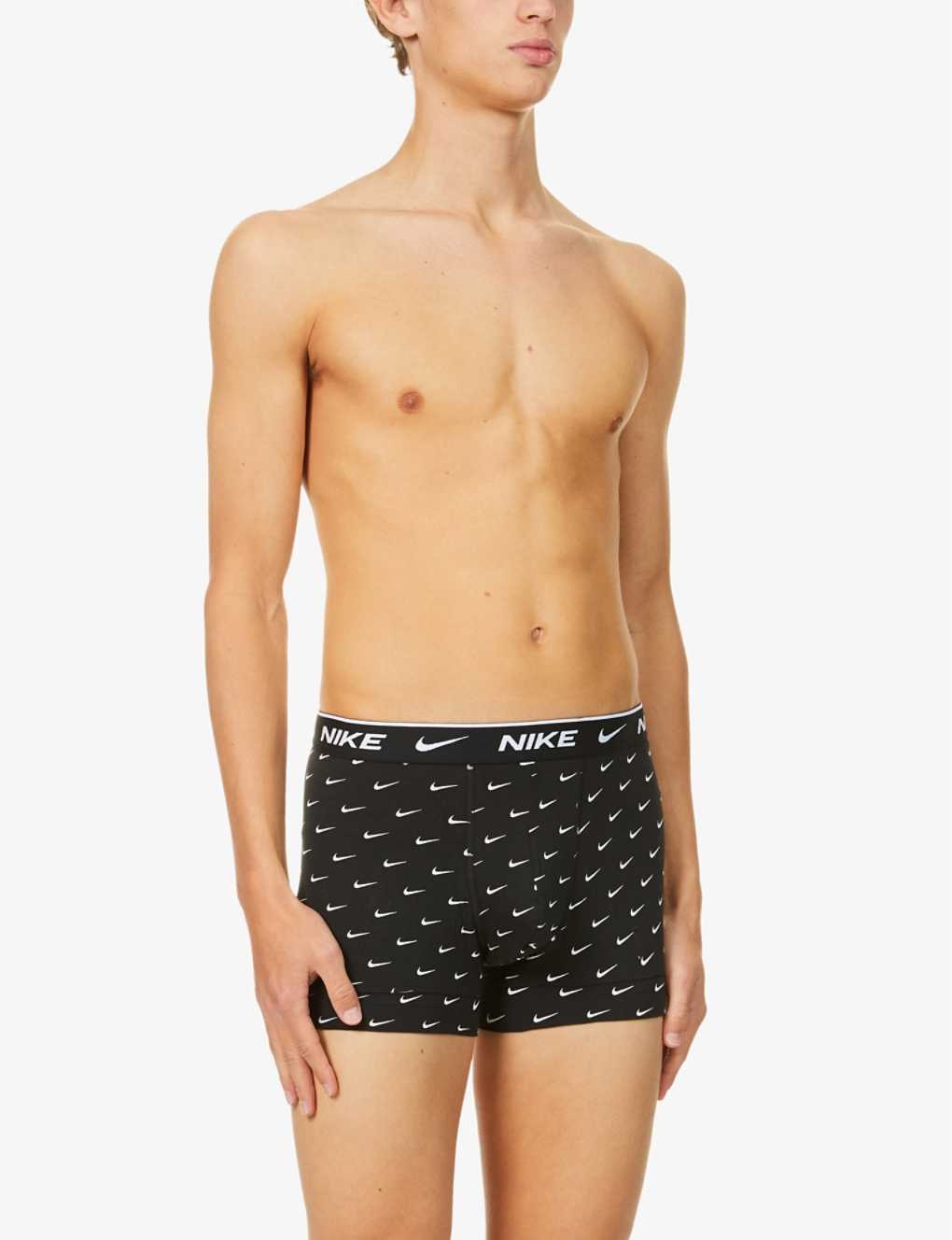 Pack of three Everyday stretch-cotton jersey trunks - 2