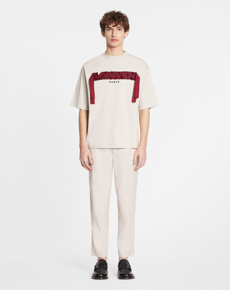 Lanvin OVERSIZED EMBROIDERED CURB LACE T-SHIRT outlook