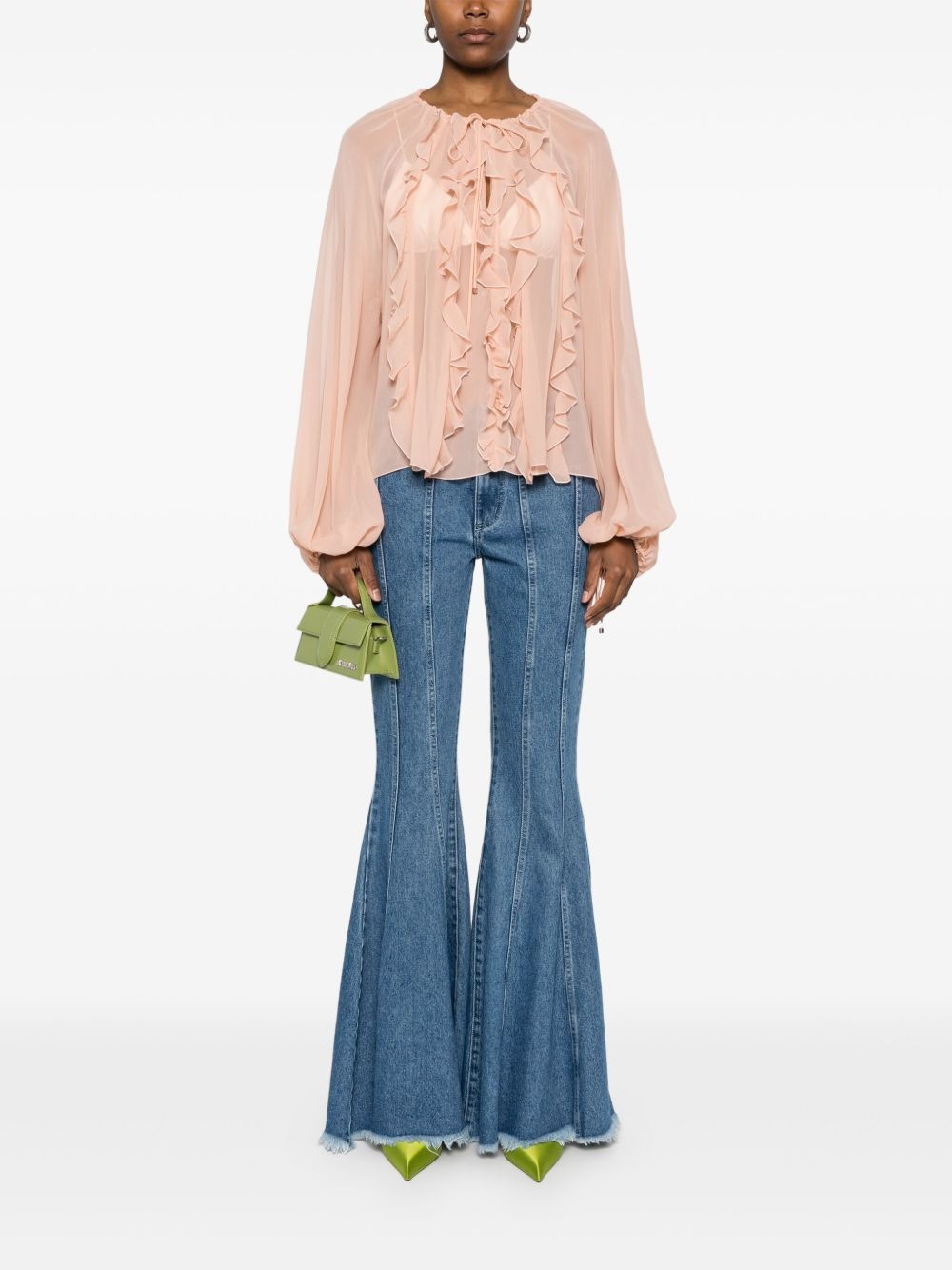 georgette ruffled blouse - 2