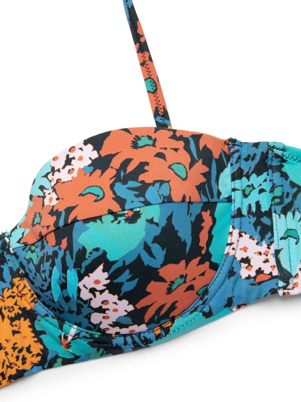 floral-print bikini top - 3