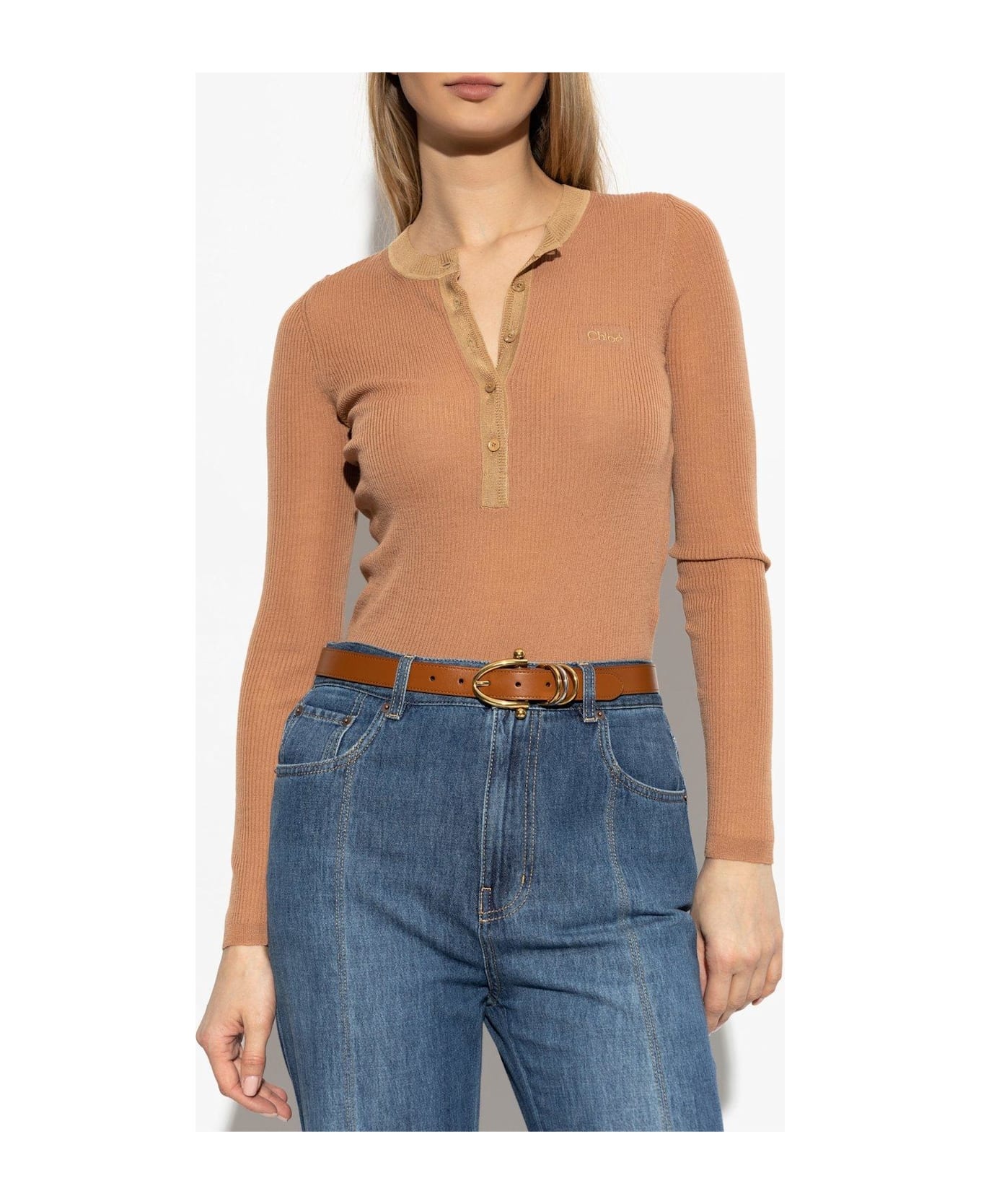 Knitted Henley Shirt - 2