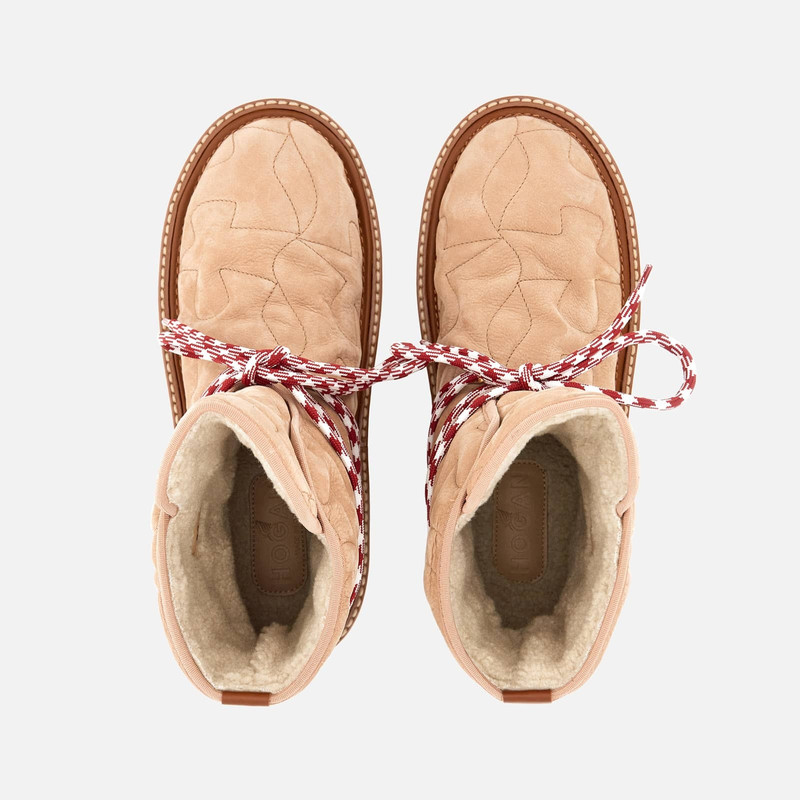 Hogan H626 Ankle Boots Beige Brown Ivory 4