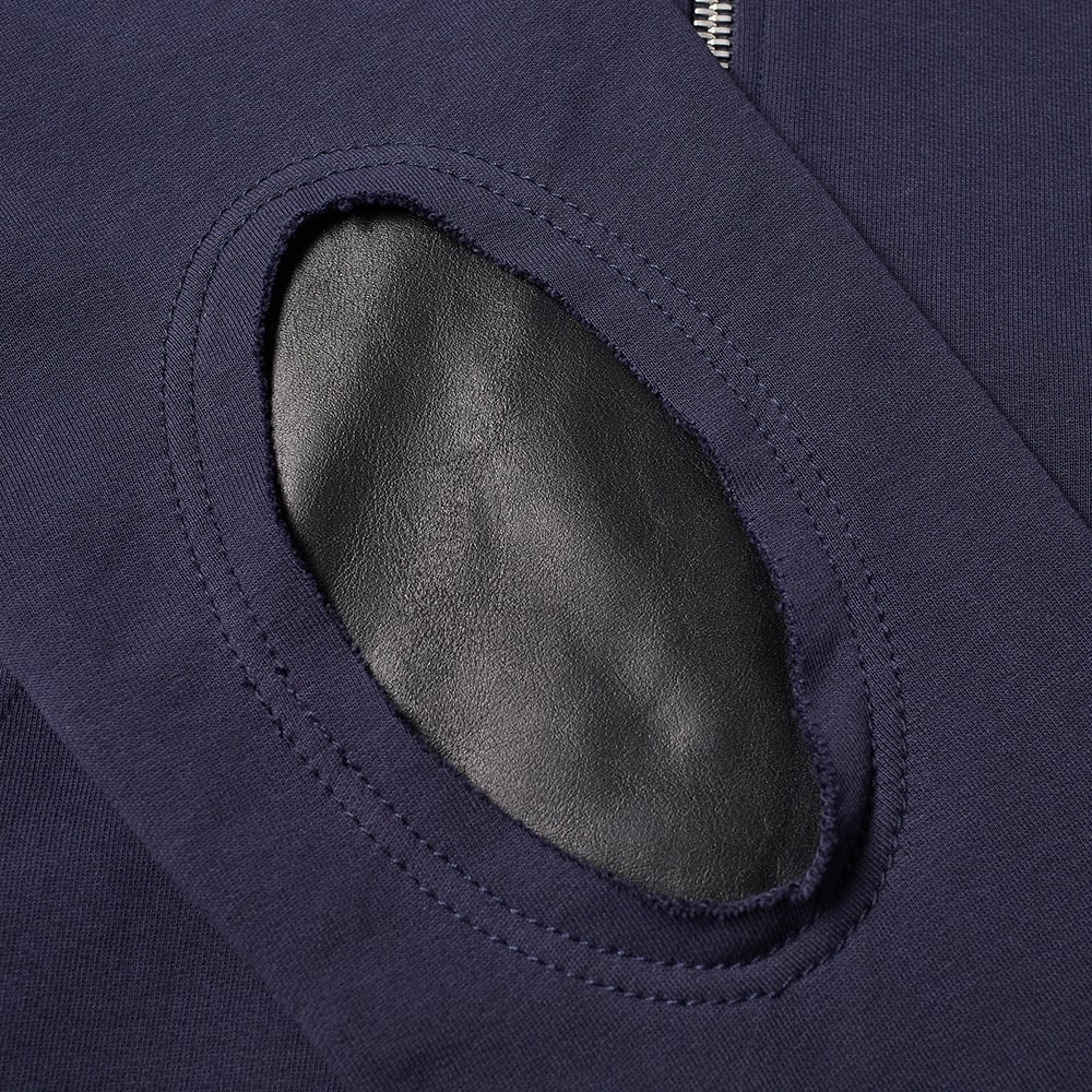 Maison Margiela 14 Leather Elbow Patch Zip Hoody - 3