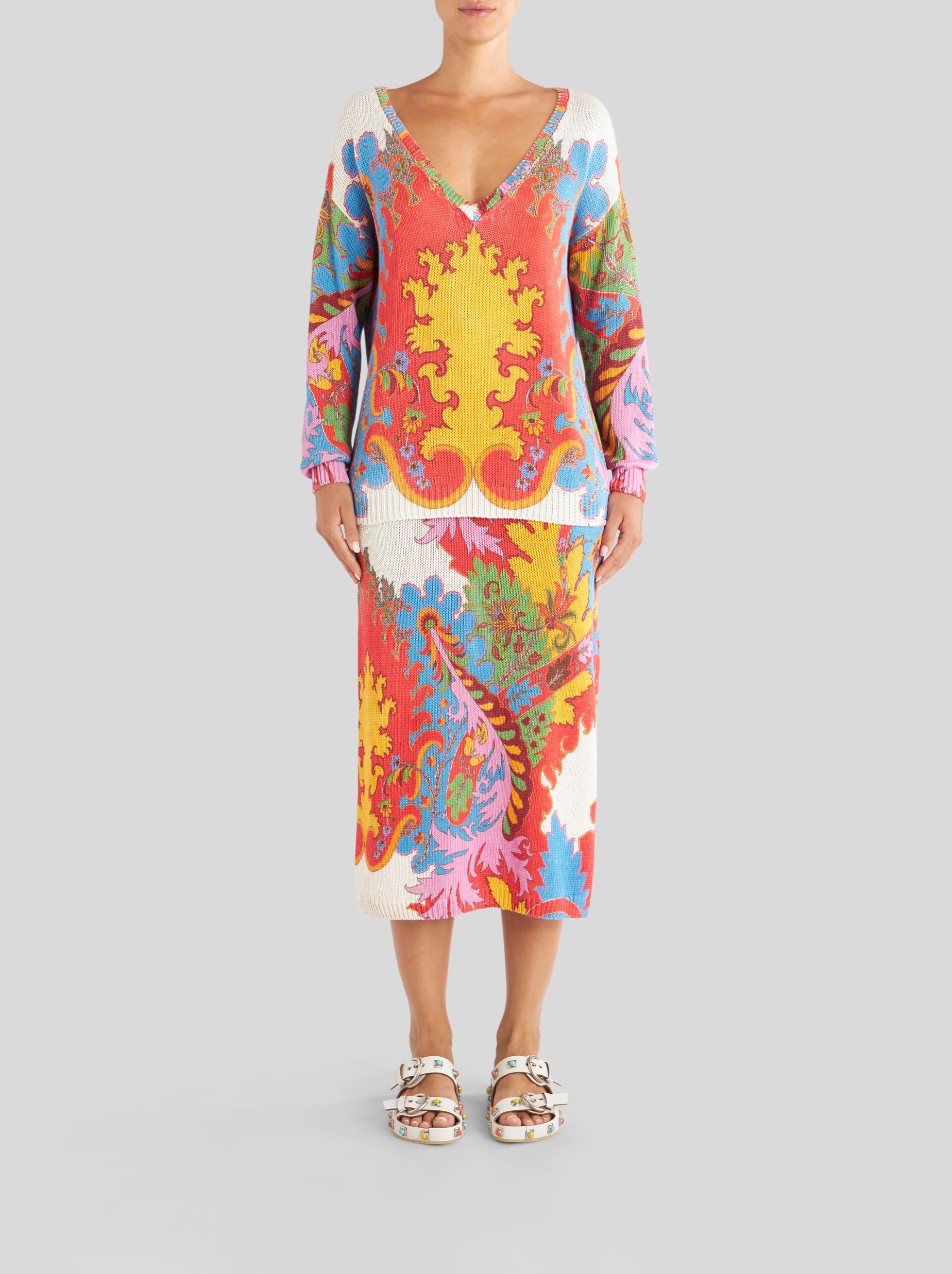 PAISLEY JERSEY SKIRT - 3