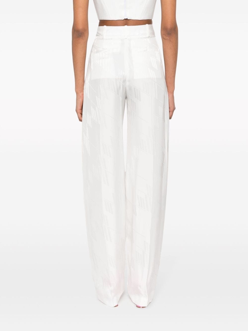 パンツ The Attico Logo-Jacquard Trousers THE ATTICO logo-jacquard trousers | REVERSIBLE