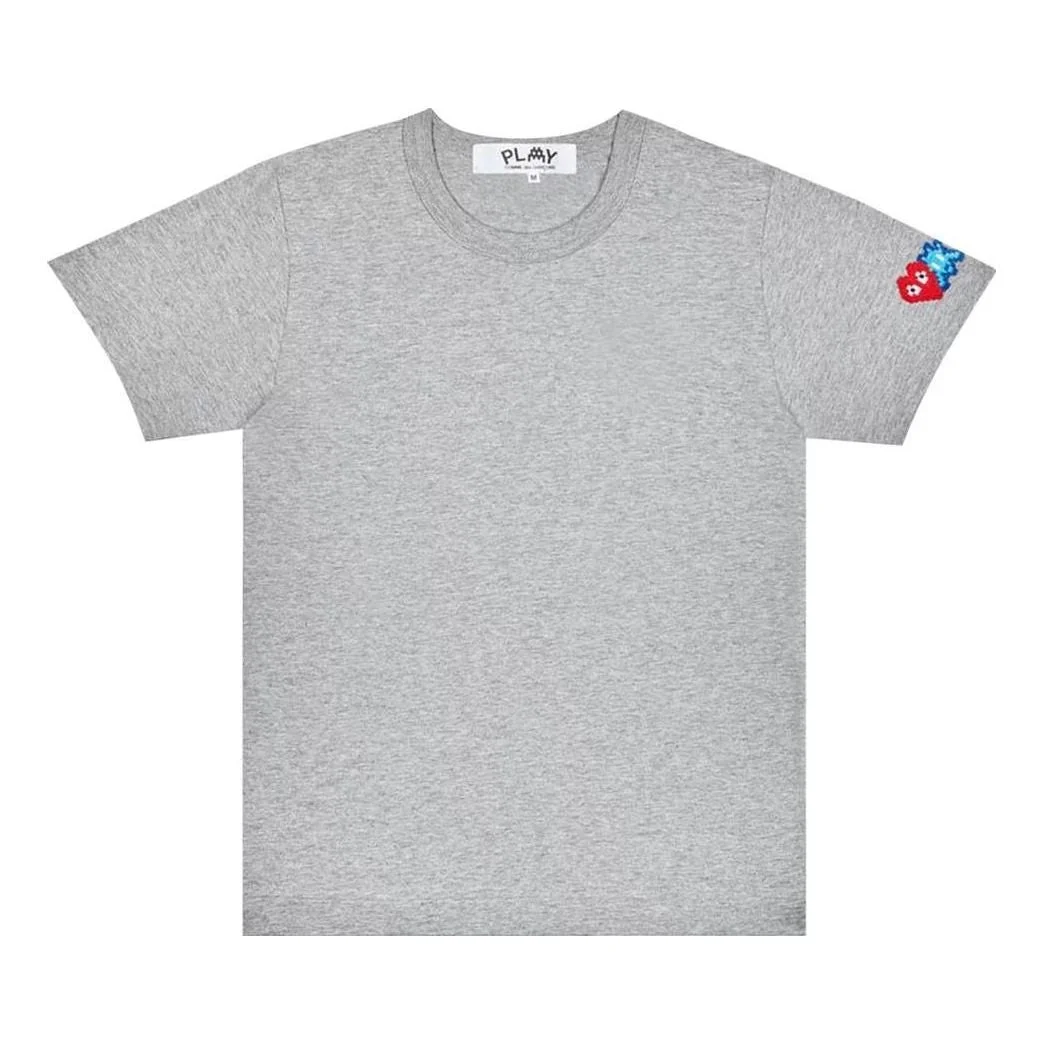 COMME des GARCONS PLAY FW25 Double Heart T-Shirt 'Grey' AZ-T328-051-2 - 1