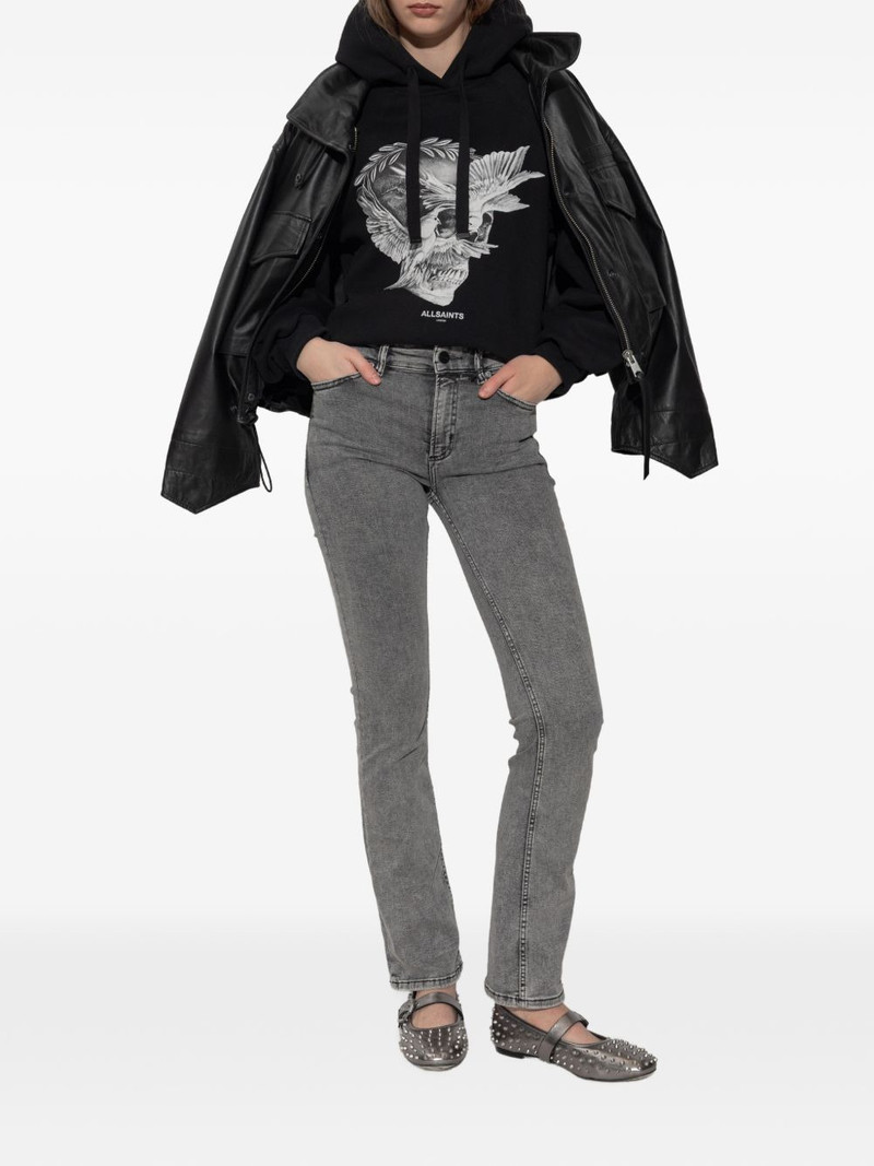 ALLSAINTS Mysterie graphic zip-back hoodie outlook