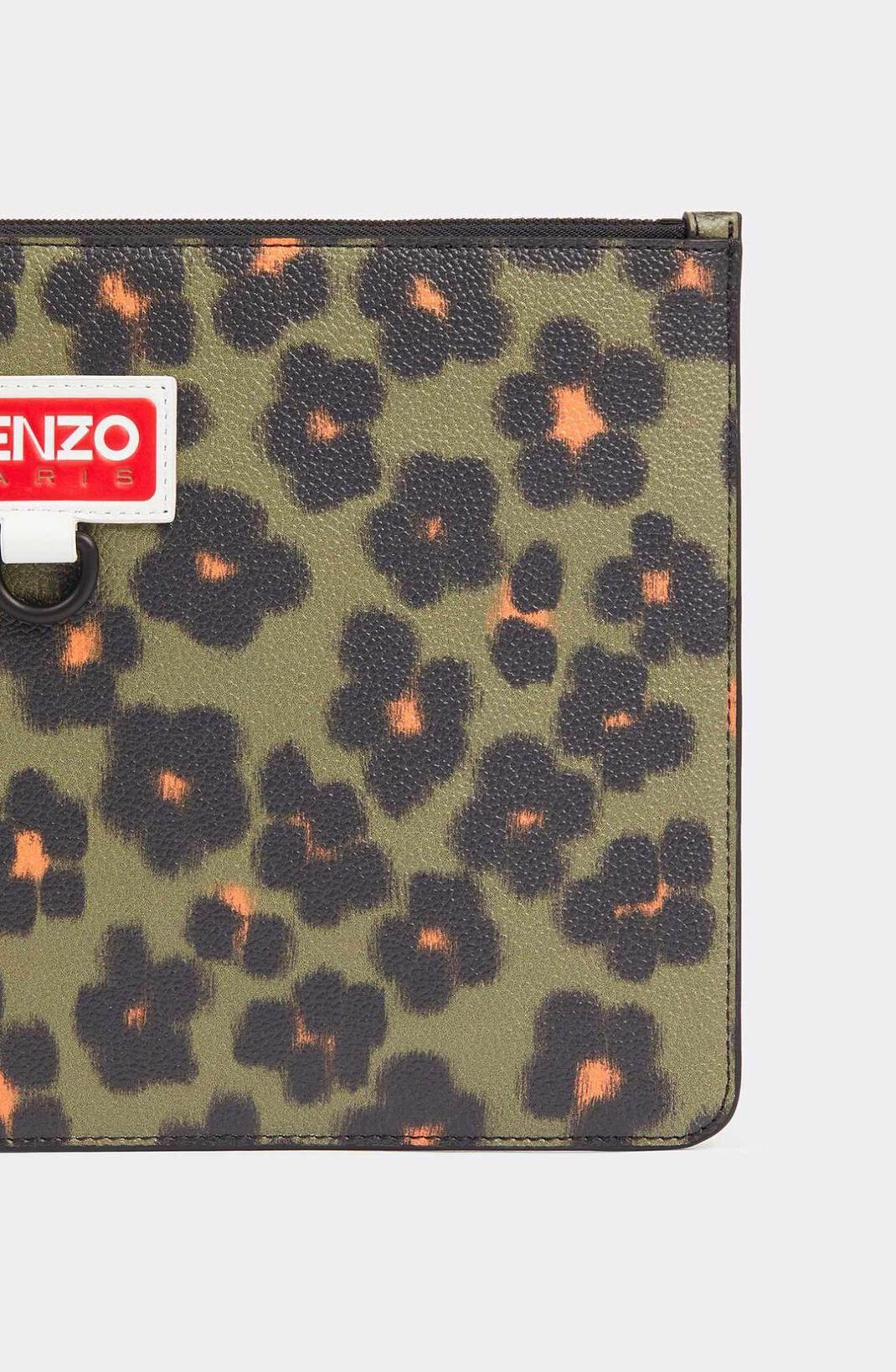 'Hana Leopard' large clutch bag - 4