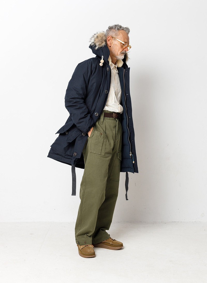 Nigel Cabourn Antarctic Parka Black Navy | REVERSIBLE