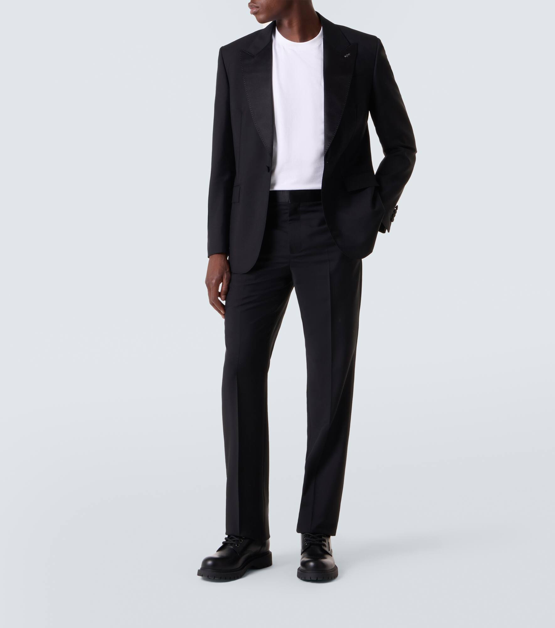 Wool and mohair tuxedo pants - 2