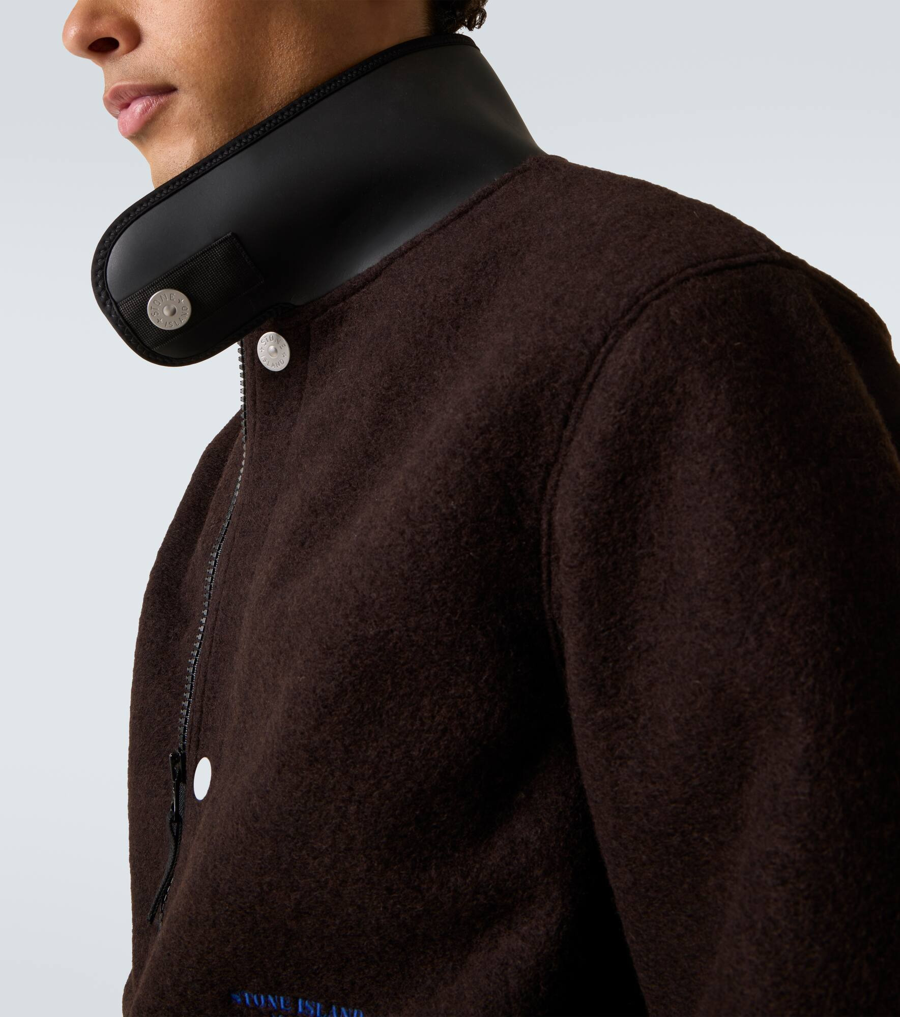 Logo wool-blend jacket - 6