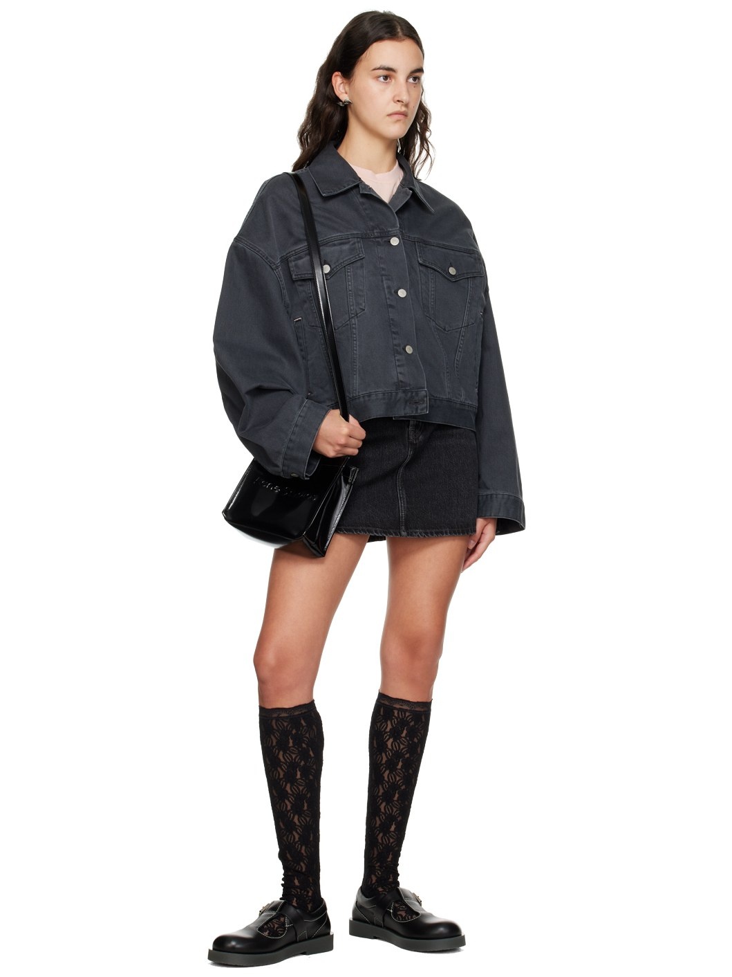 スカート Acne Studios Denim Mini Skirt Black AF0253900 AF0253900FW23 Acne Studios Denim mini skirt - Black | REVERSIBLE