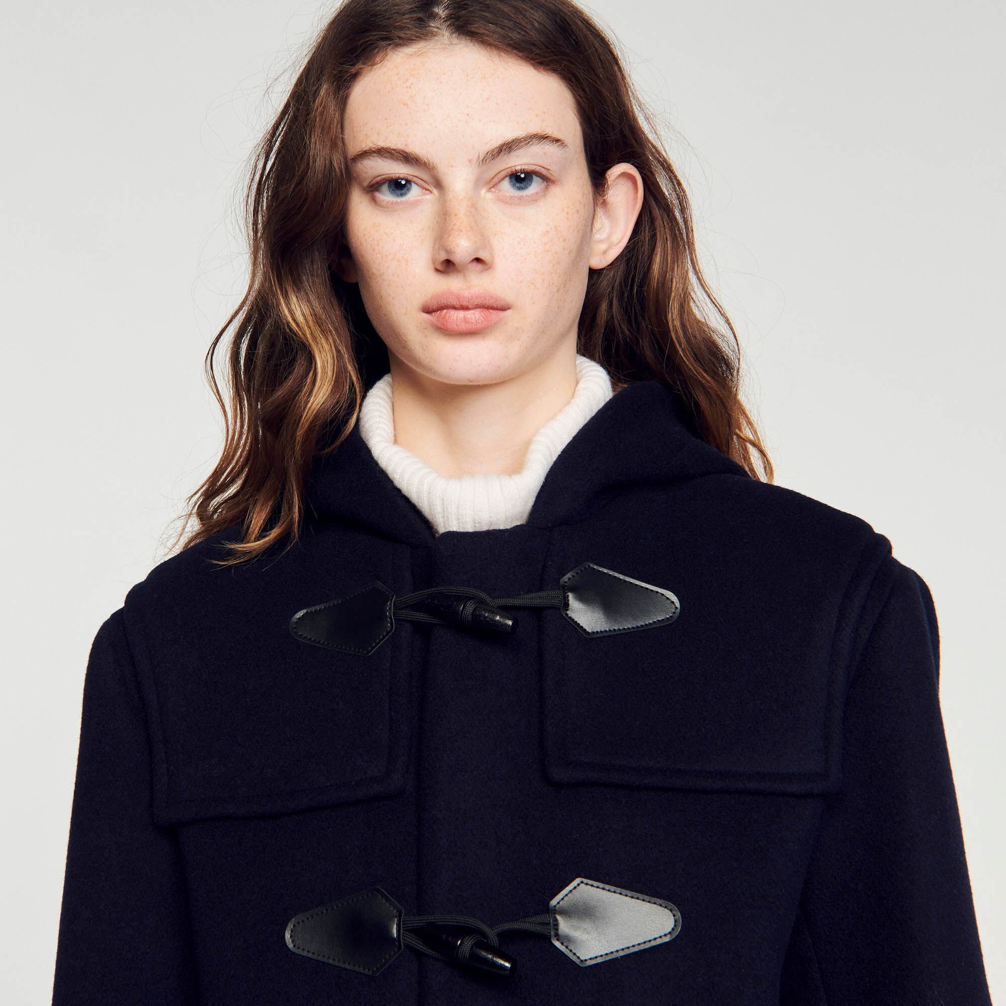 Sandro duffle coat shop