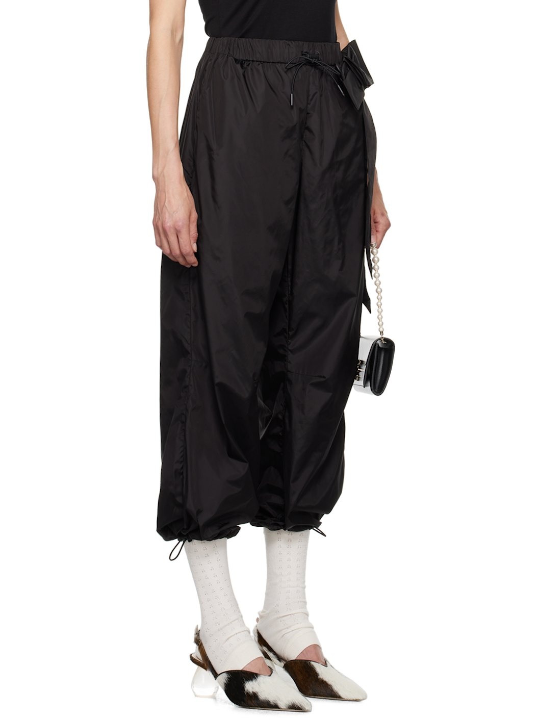 Black Bow Track Pants - 2
