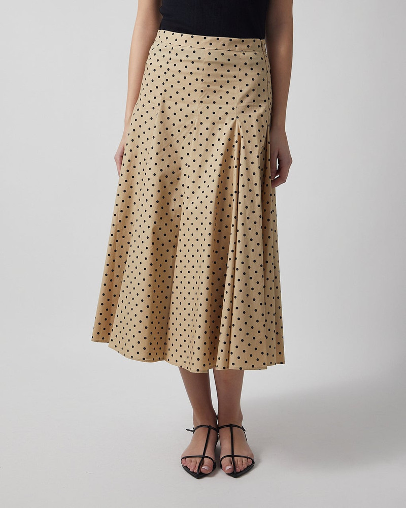Max Mara Studio Skirt Polka Dot Midi Beige outlook
