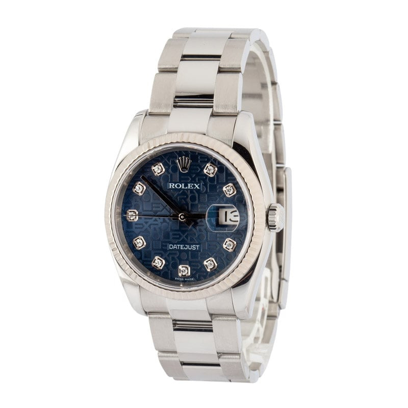Pre-owned Rolex Datejust Ref 116234 Jubilee Diamond Dial - 2