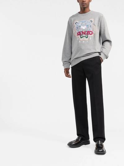 KENZO logo print crew neck sweatshirt outlook