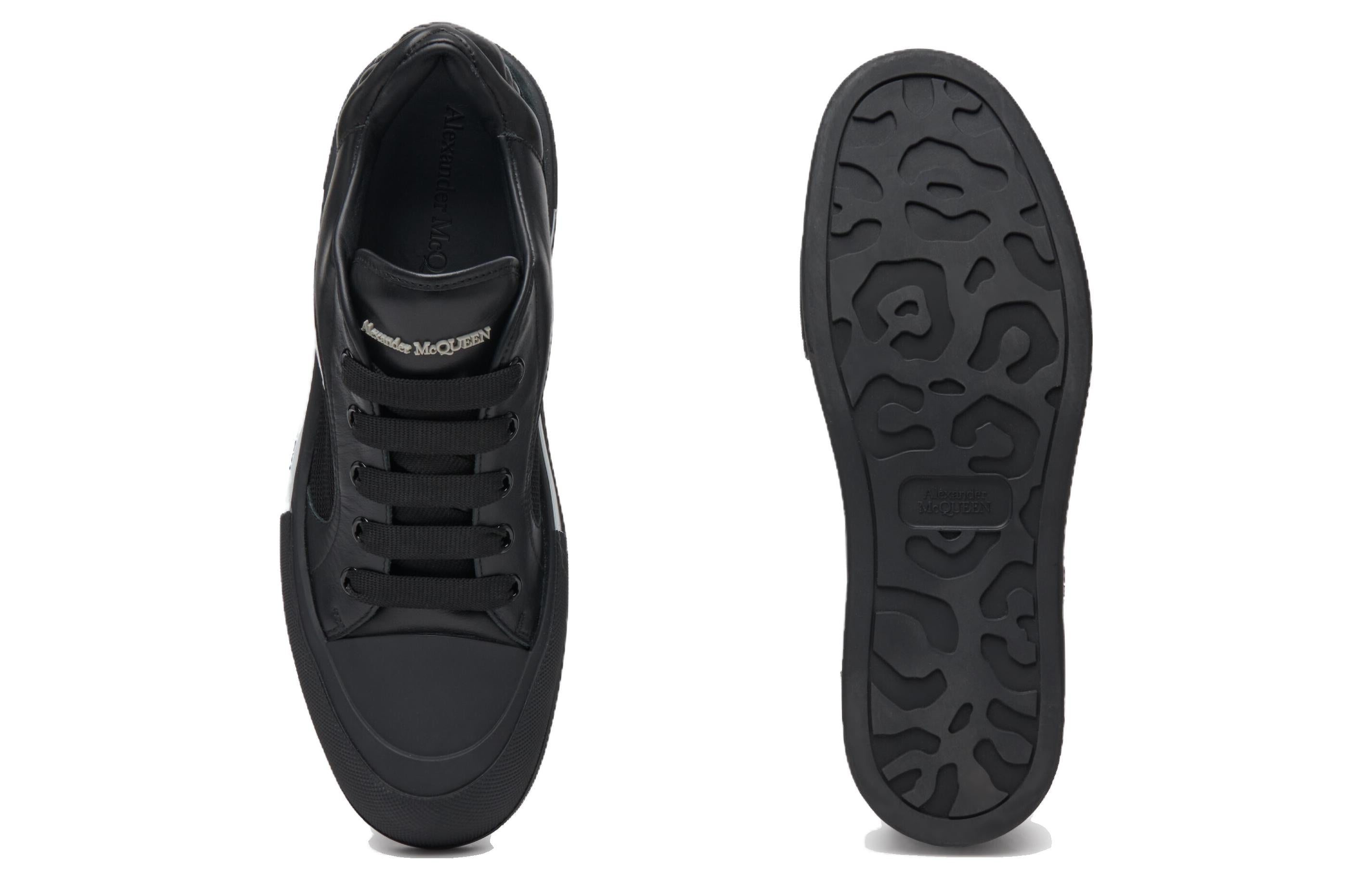 Alexander McQueen Skate Deck Plimsoll Shoes 'Black White' 777241W4SS31070 - 4