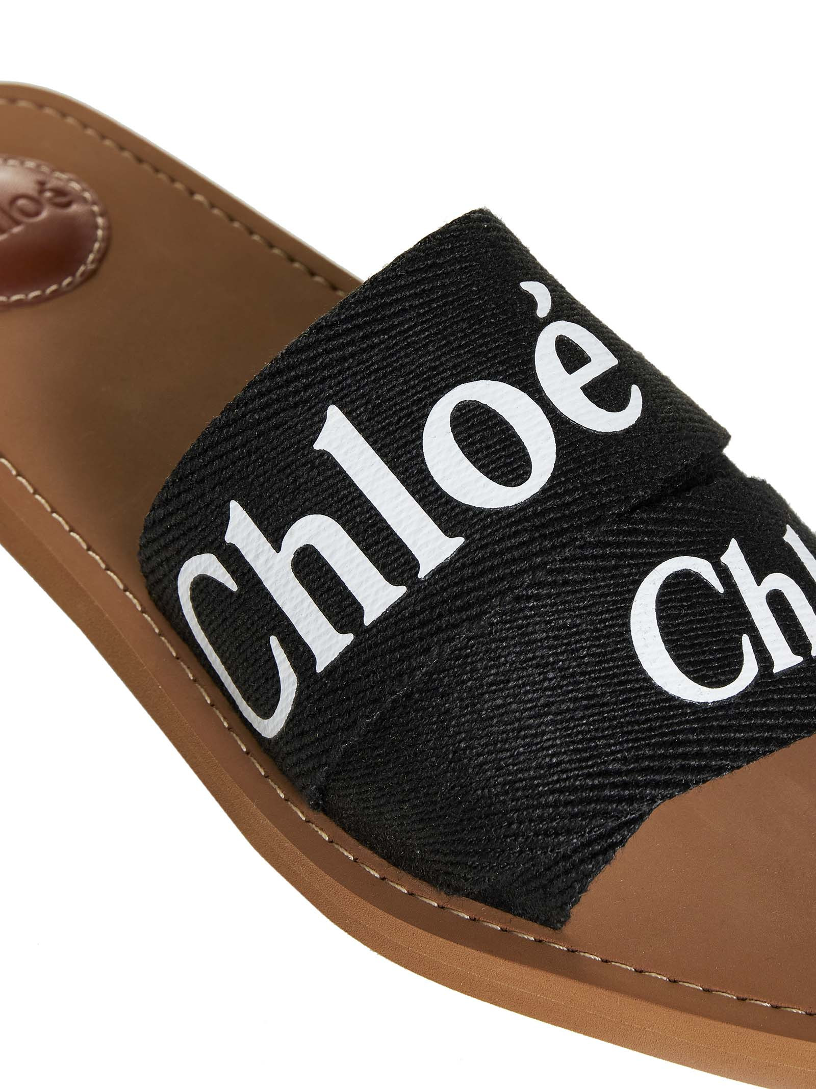 Woody linen flat sandals - 4