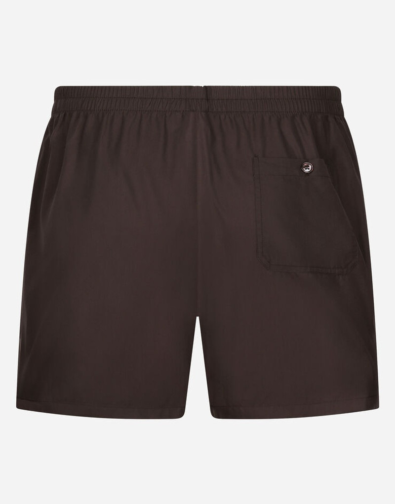 Dolce & Gabbana Cotton poplin shorts with brand plate outlook
