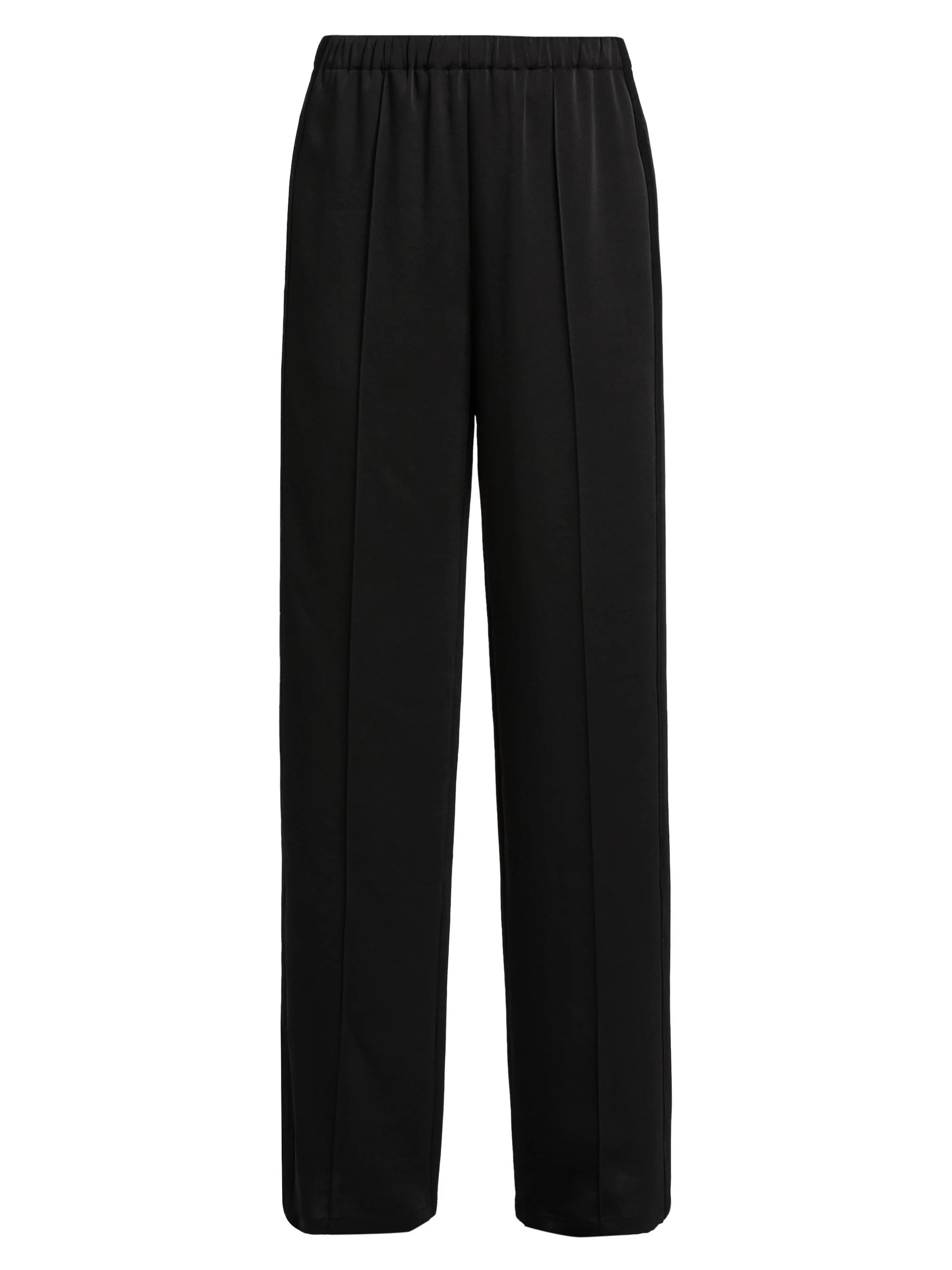 Women's Tuxedo Stripe Mid-Rise Trousers - Black - 1