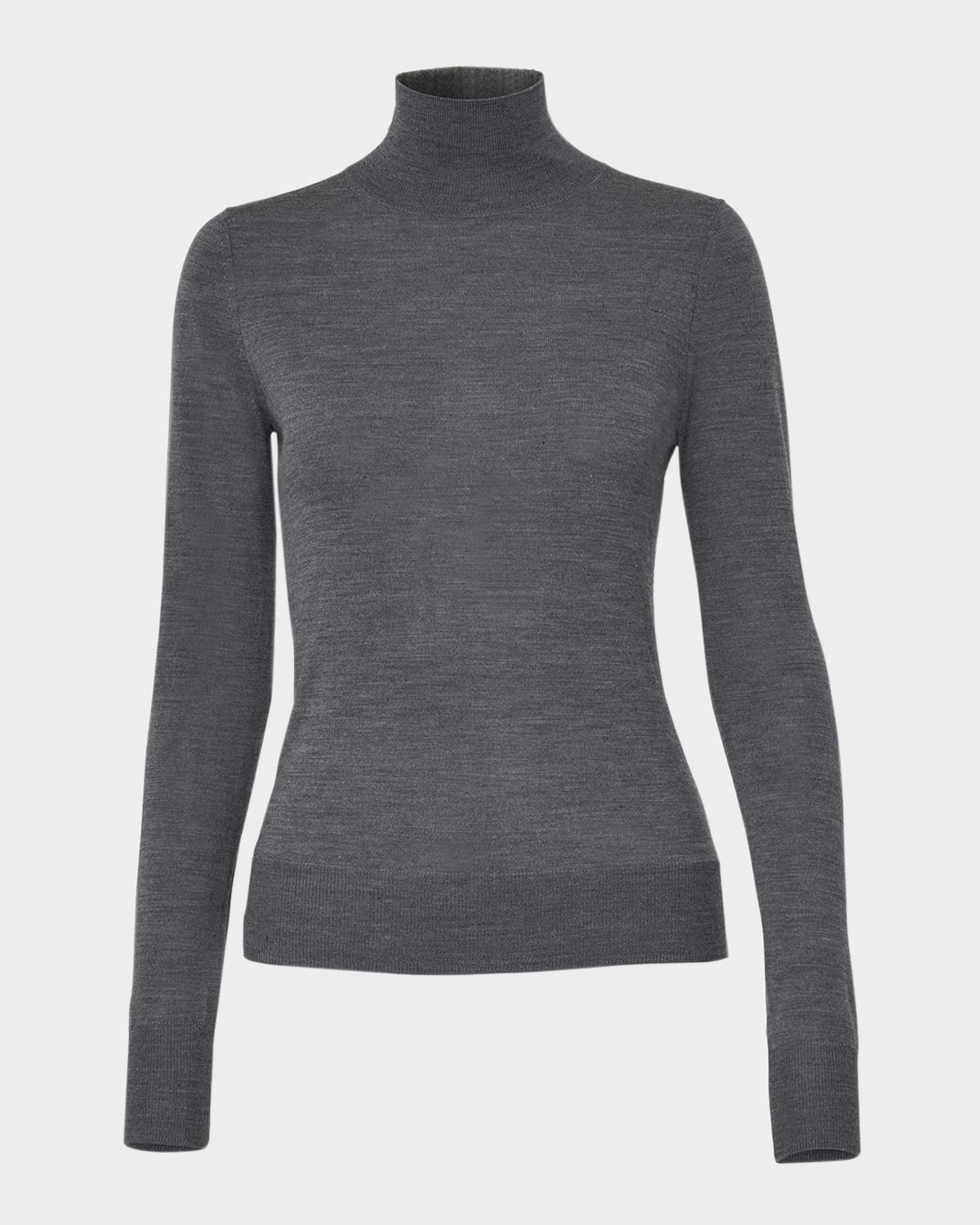 Turtleneck Wool-Silk Sweater - 1