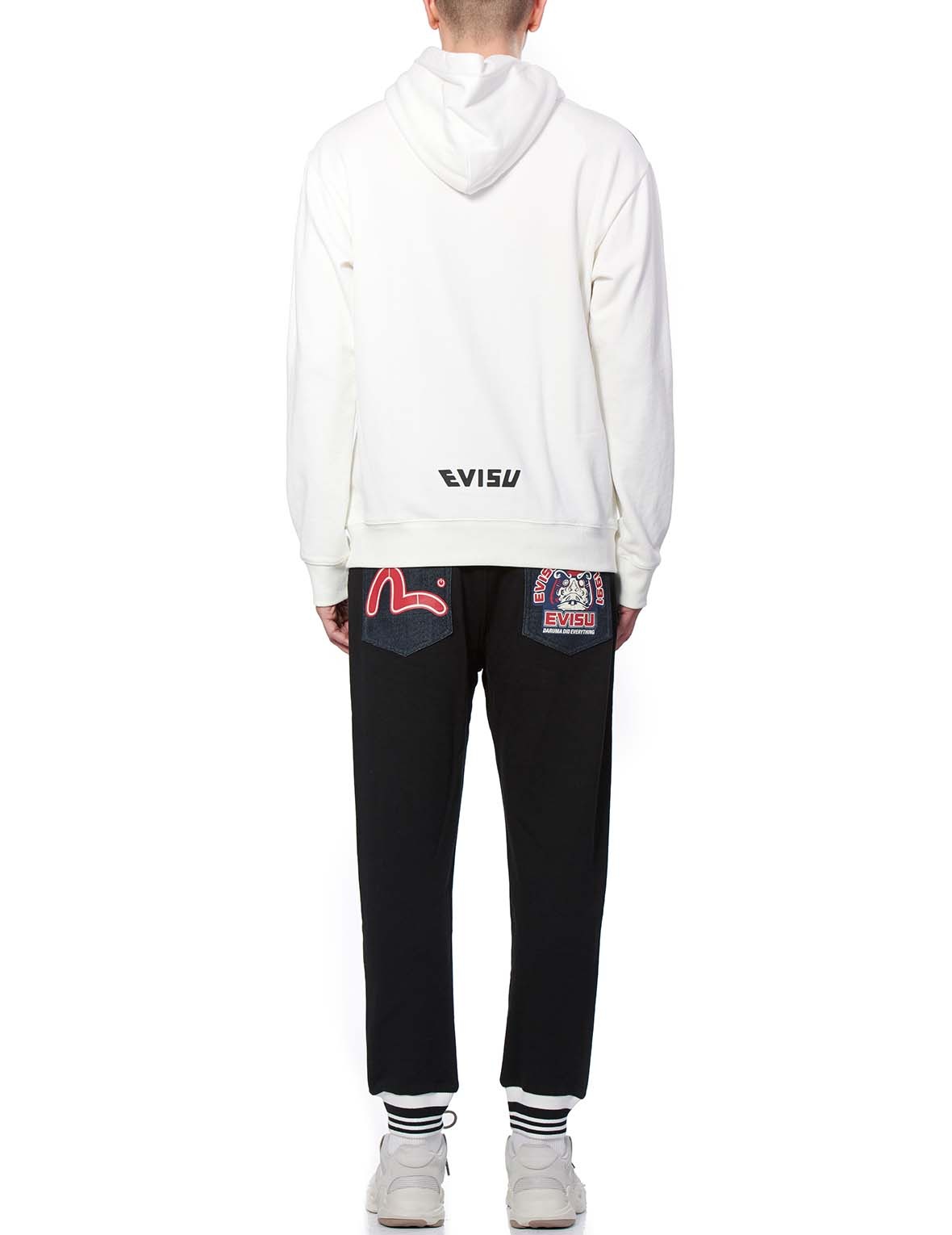 HYBRID SWEATPANTS WITH EVISU GIANT PRINT - 2