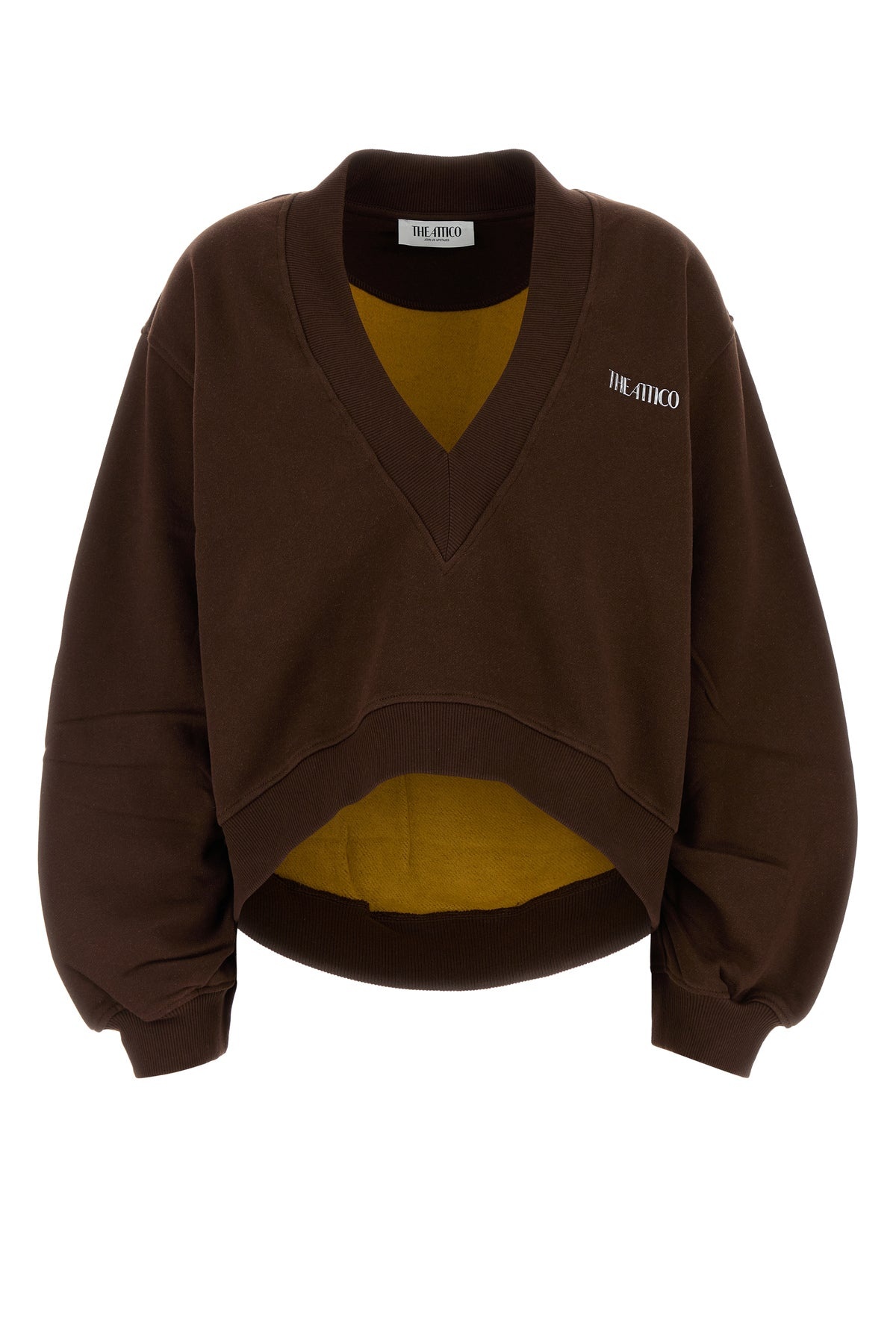 Brown cotton sweatshirt - 1