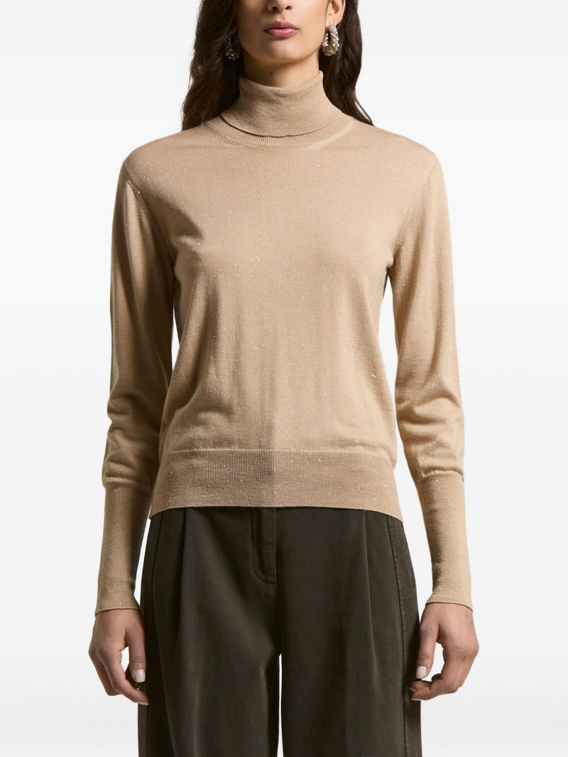 roll-neck glitter-details pullover 1