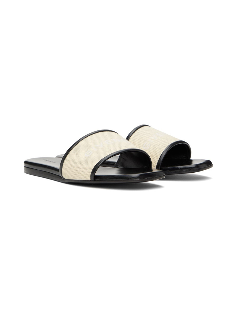 Beige 4G Flat Sandals 4