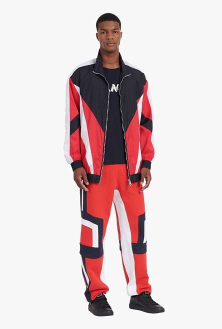 White, navy blue and red nylon jacket - 2