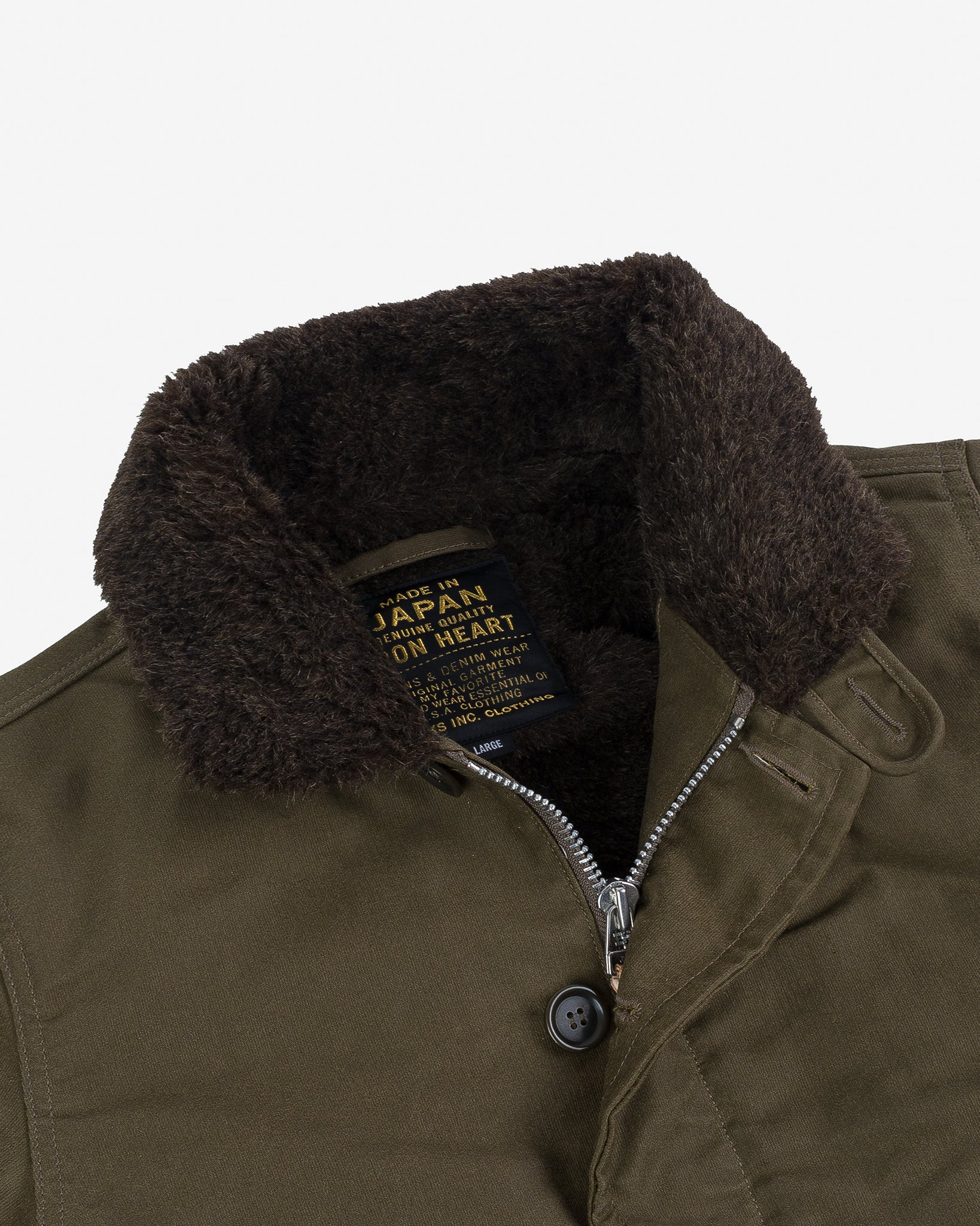 IHM-37-ODG Oiled Whipcord N1 Deck Jacket - Olive - 8