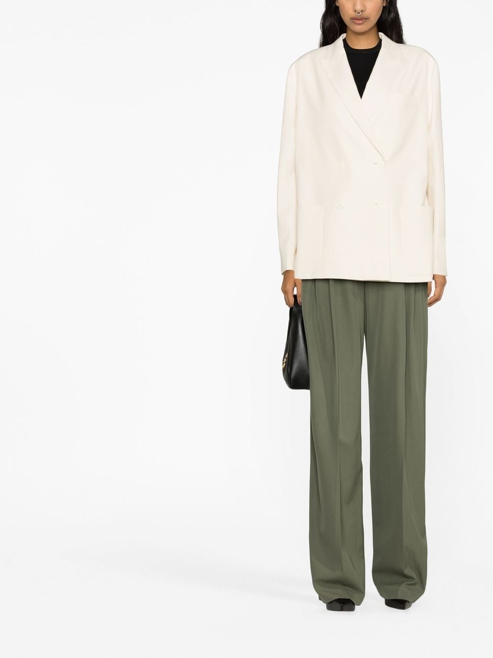 high-waisted tailored trousers - 2