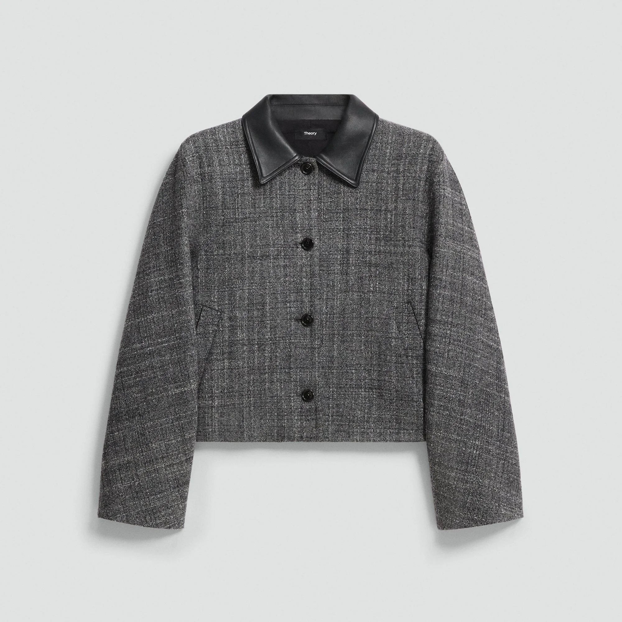 Curve Sleeve Jacket in Malfile Wool - 1