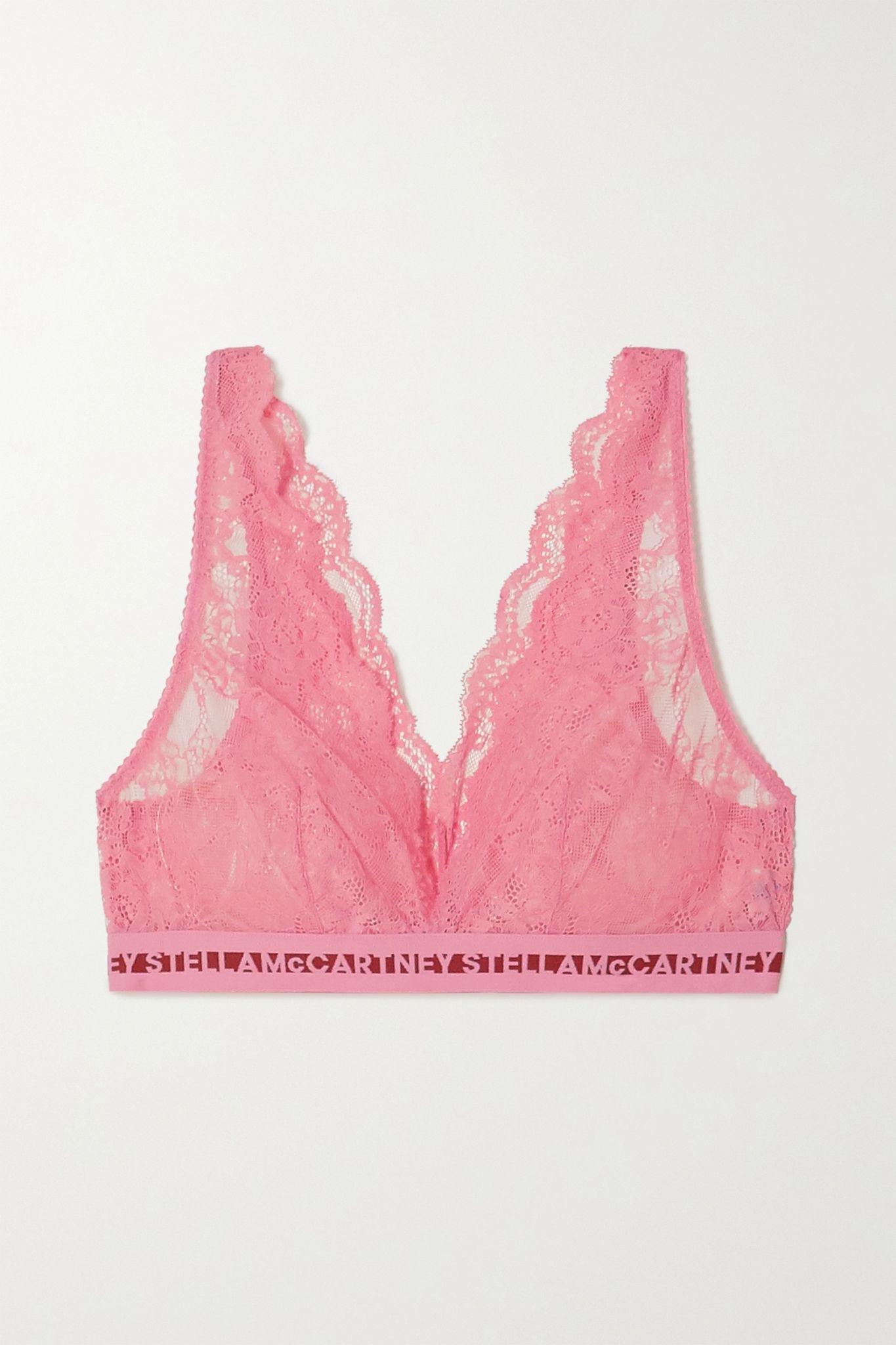 Stretch-lace soft-cup triangle bra - 1