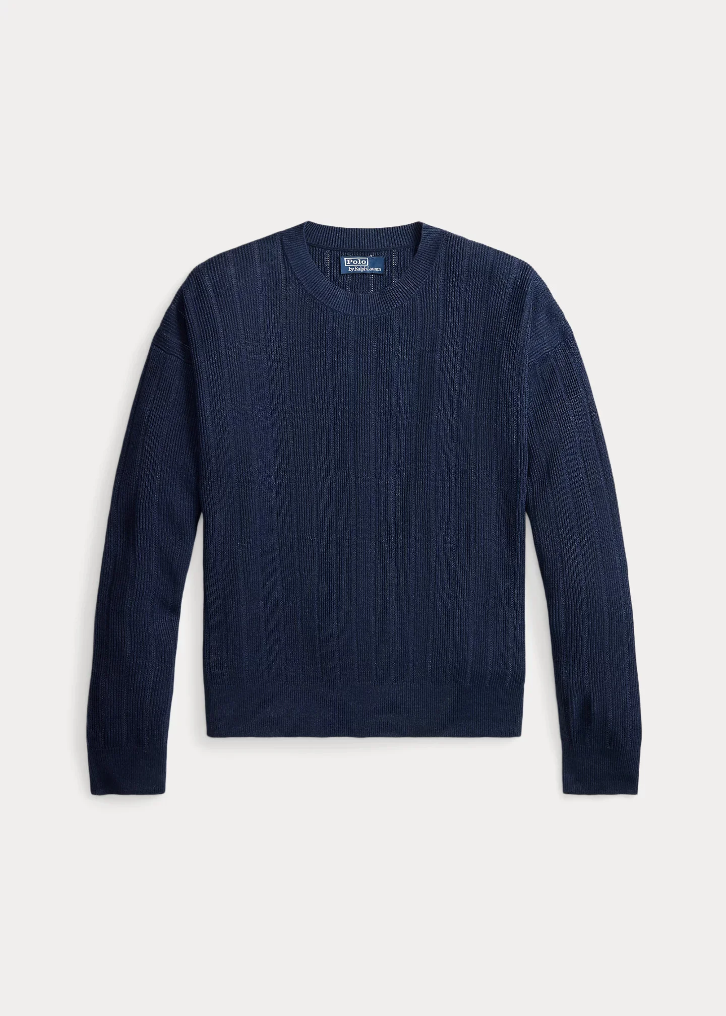 Relaxed Fit Textured Linen Sweater - 1