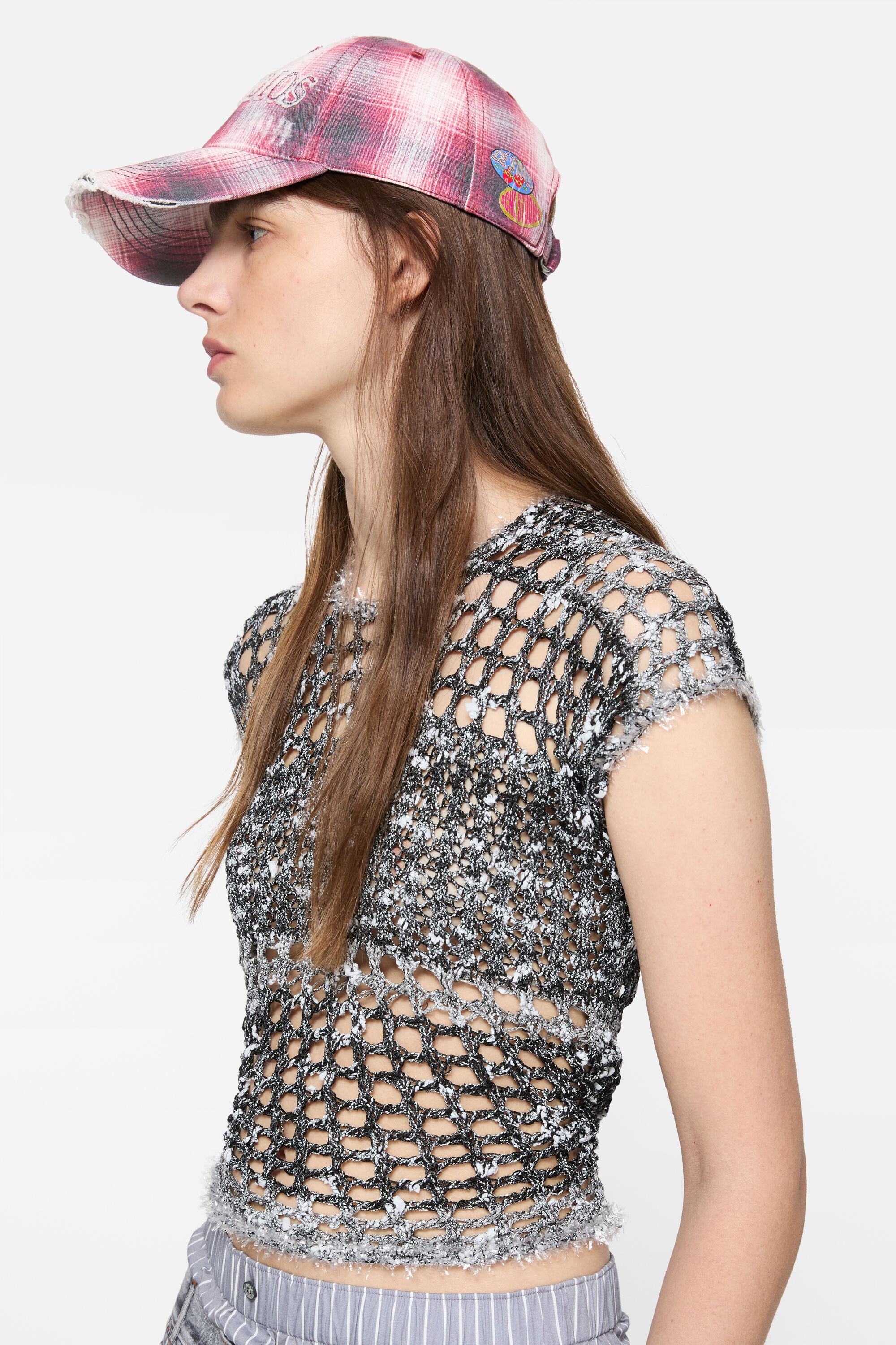 Crochet t-shirt - Black - 4
