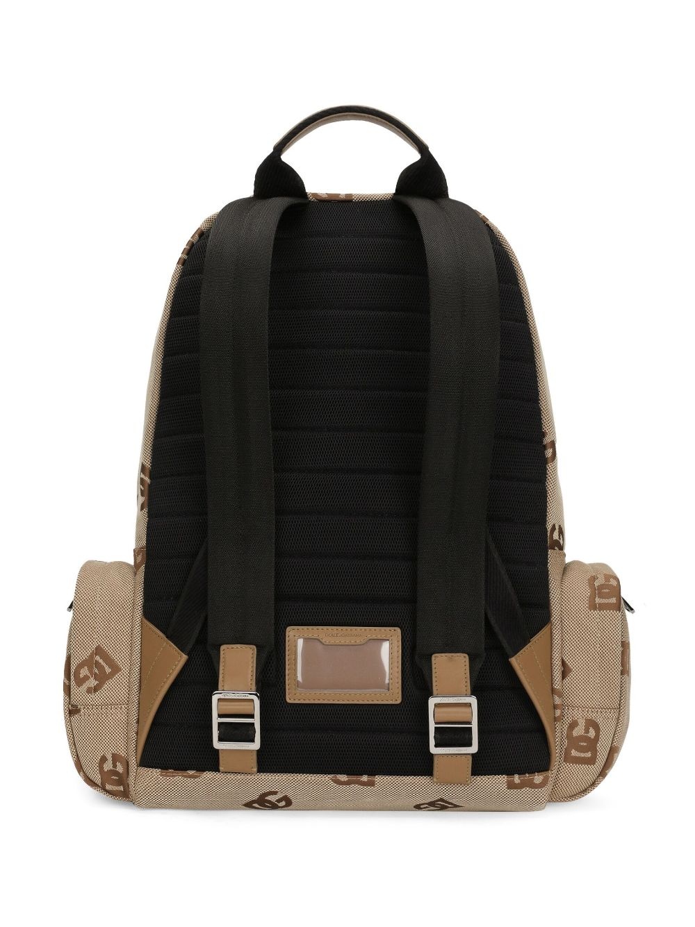 logo-print zipped backpack - 3