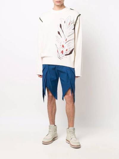 Kiko Kostadinov point-hem cargo shorts outlook